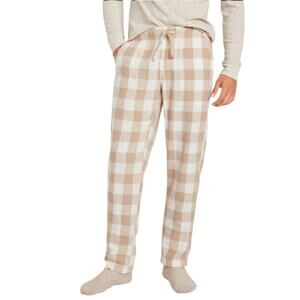 Men's Old Navy Beige Buffalo Plaid Mid Rise Lounge Pants